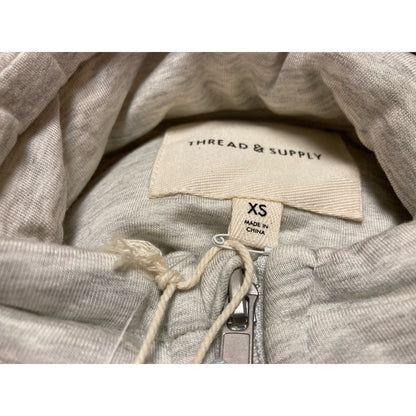 Thread & Supply Womens Echo Vest Extra Small/XS Grey/Gray Heather NEW Full Zip
