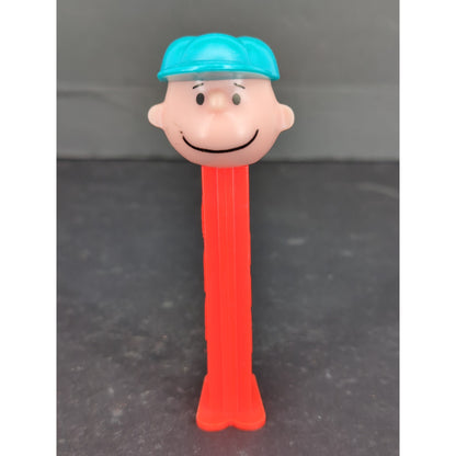 Vintage Charlie Brown PEZ Dispenser Peanuts Gang Blue Cap Red Stem