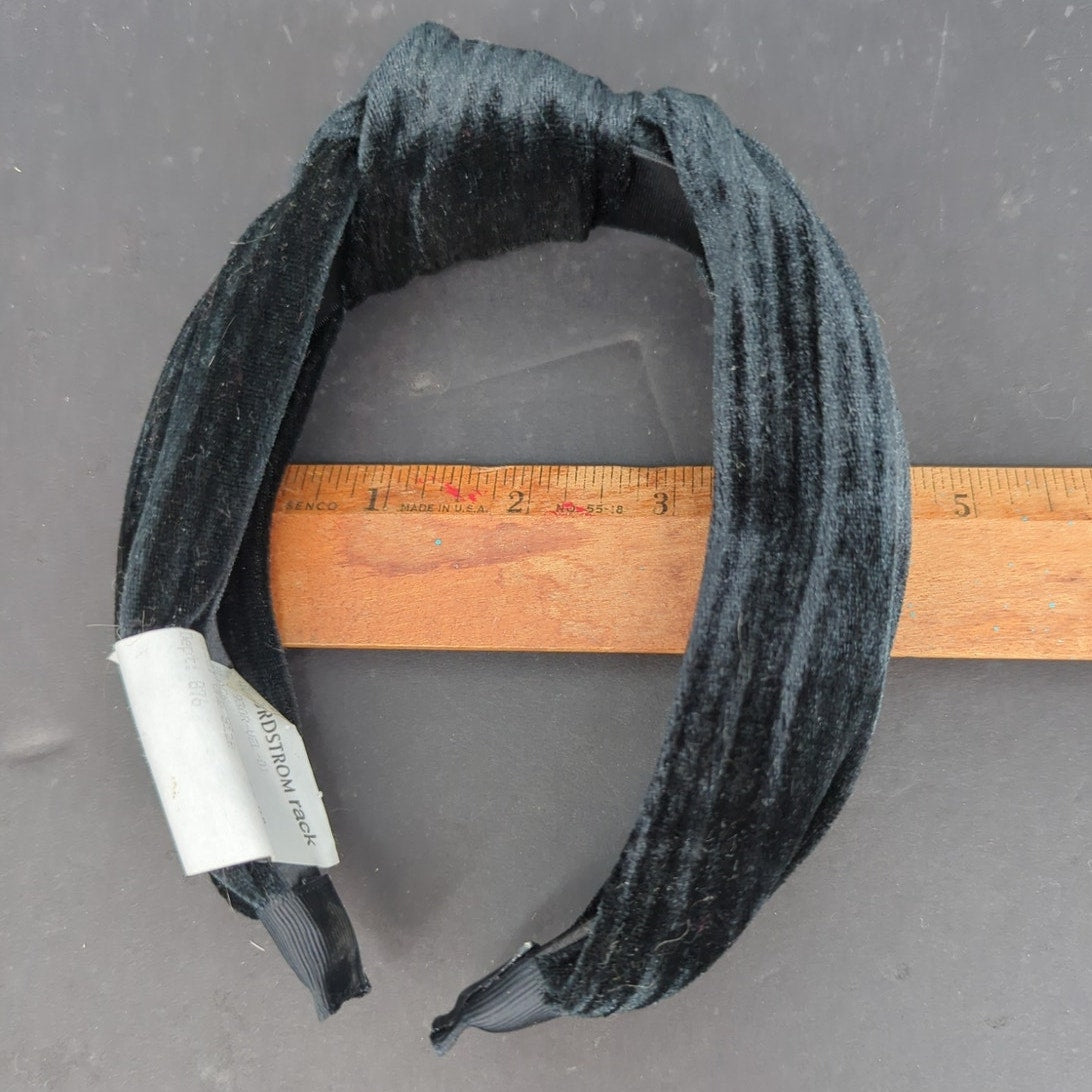 Black Velour Velvet Top Knot Headband Wide Band Hair Accessory Nordstroms