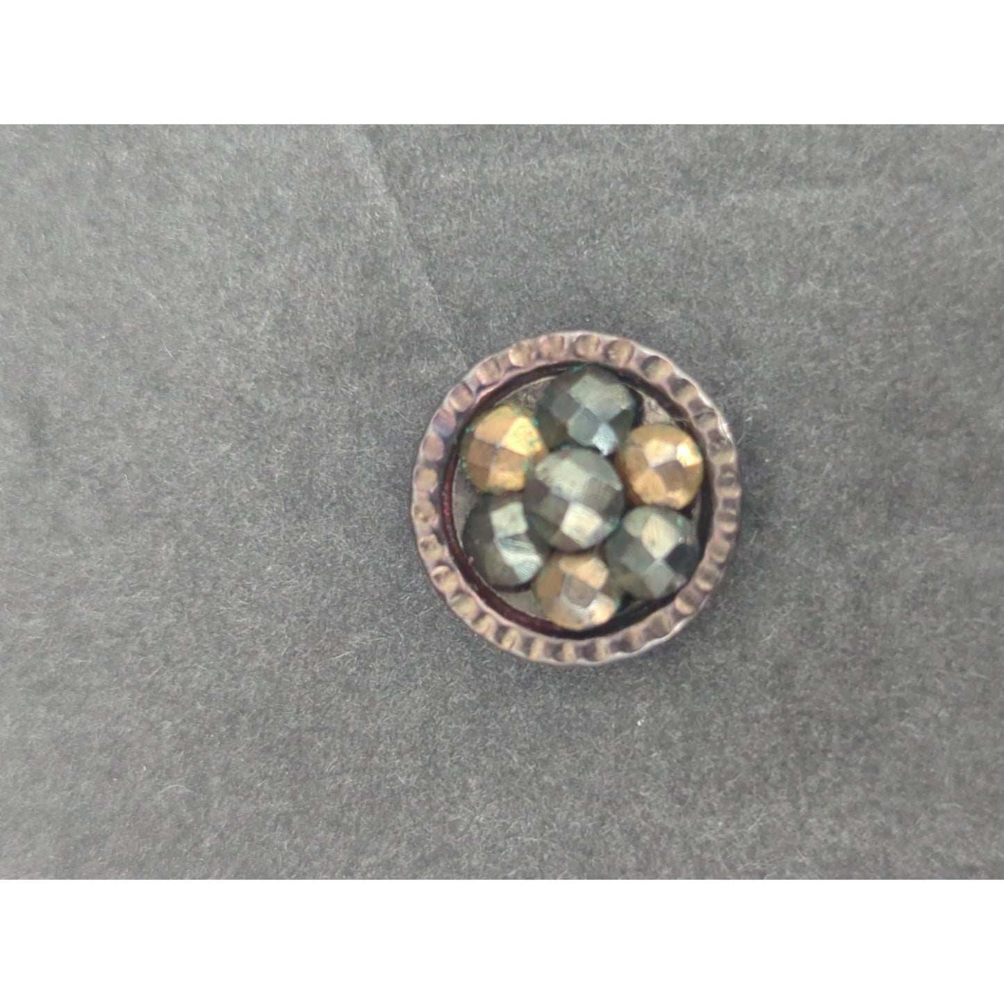 LOT D of 10 Antique Vintage Victorian Brass Mixed Materials Buttons ESTATE FIND
