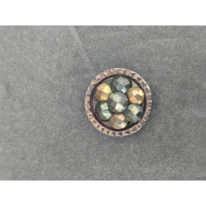 LOT D of 10 Antique Vintage Victorian Brass Mixed Materials Buttons ESTATE FIND