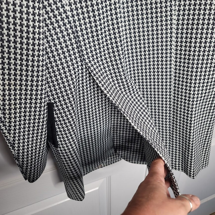 Vintage Storrs Schaefer Cinncinati Houndstooth 70's Poly Rockabilly Blazer 42R