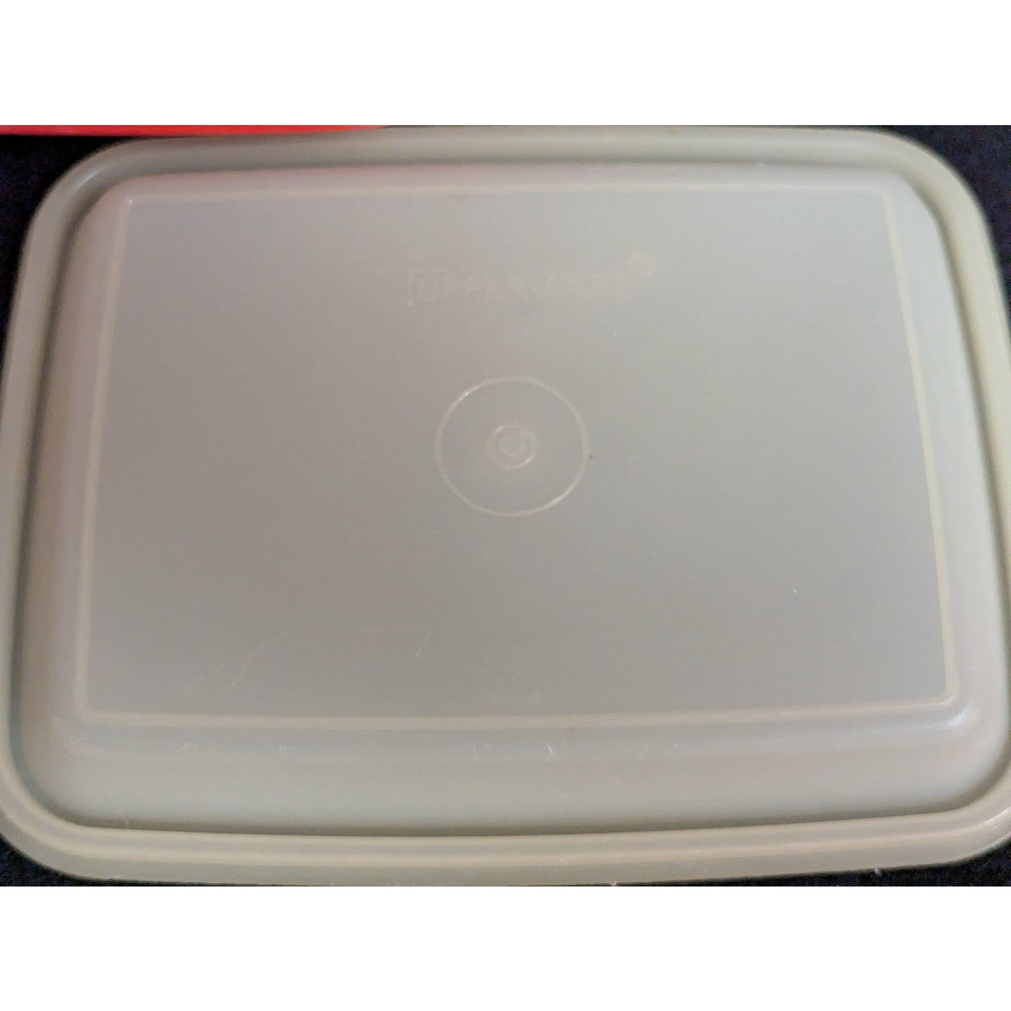 Vintage Tupperware Servalier Orange Loaf Pan Container with Sheer Lid