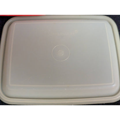 Vintage Tupperware Servalier Orange Loaf Pan Container with Sheer Lid