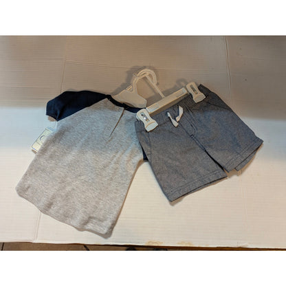 Quiltex Toddler Boys Taco Bout Cute Raglan T-Shirt & Shorts Set 12M