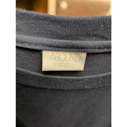 New ABOUND Open Book Club SMALL Short Sleeve Navy Blue Graphic Crew T-Shirt