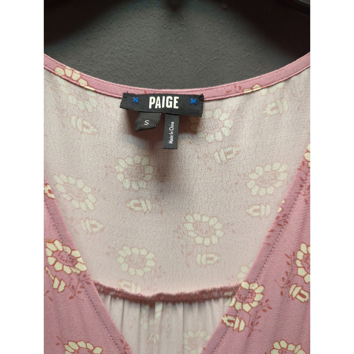 Paige Small Floral Pink dress Tiered Ruffled Boho Cottage Peasant cinch waist