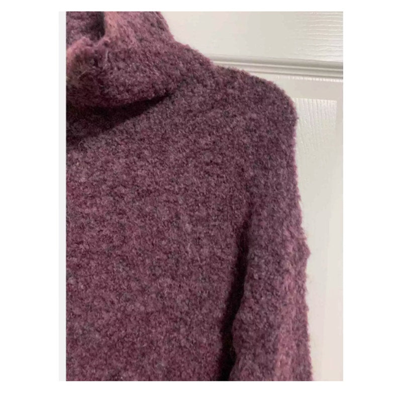 Treasure & Bond burgundy stem boucle turtleneck neck sweater size XS NEW