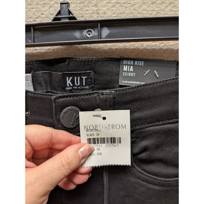 KUT From the Kloth Womens Jeans Size 00 Black NWT Mia High Rise Ankle Skinny XXS