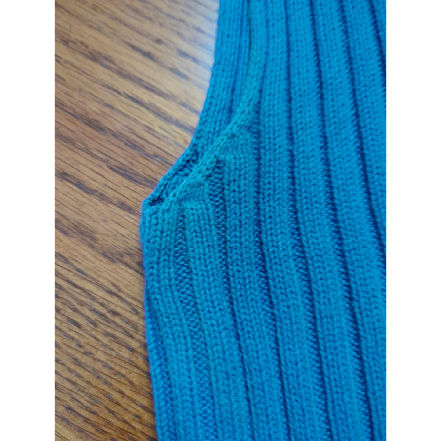 Vintage Gap Blue Ribbed Knit Sweater Vest Tank Top 90s Grunge Minimalist Medium