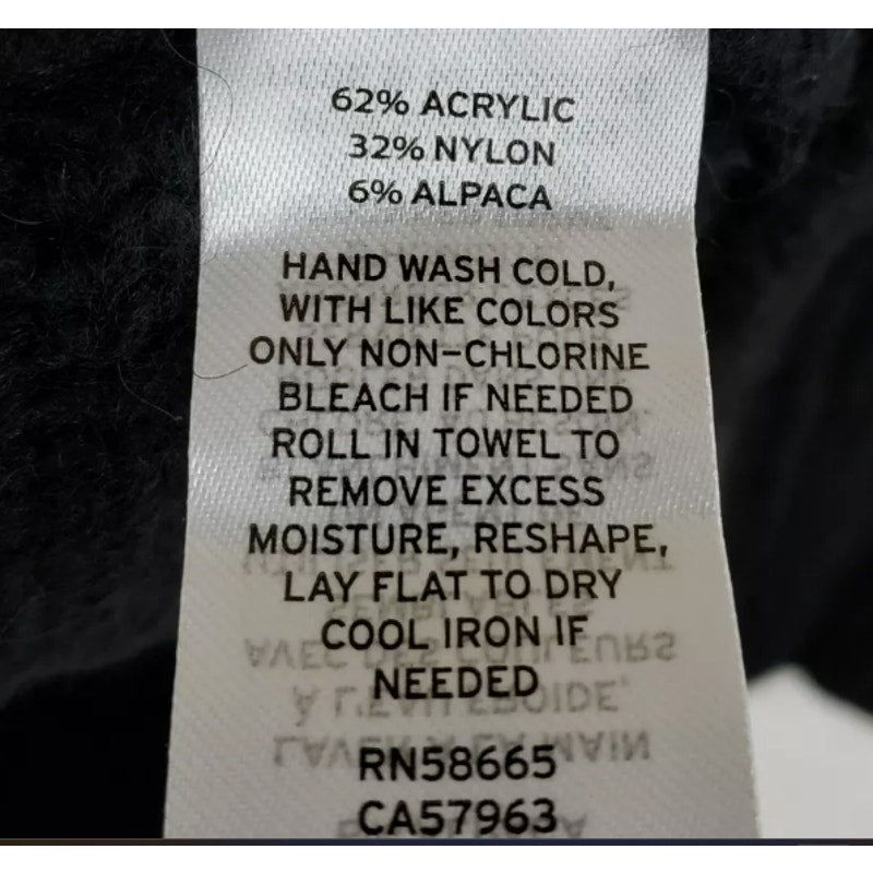NWT Leith Pullover Turtleneck Dolman Sleeve Sweater Sz Small in Black
