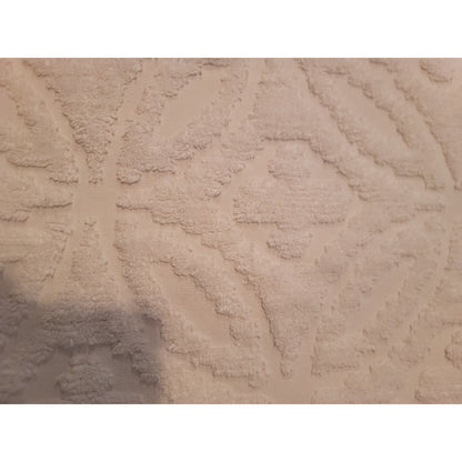 Vintage White Chenille Candlewick Medallion Queen Bedspread with Fringe