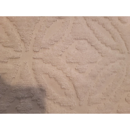 Vintage White Chenille Candlewick Medallion Queen Bedspread with Fringe