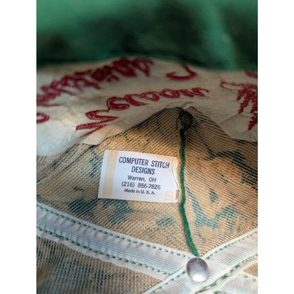 Vintage Nelson Christmas Tree Farm & Nursery Green Snapback Hat Retro Y2K