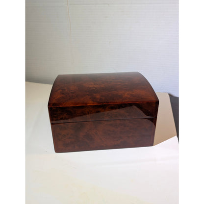 Breitling Luxury Burl Wood Watch Presentation Box High Gloss Timepiece Display