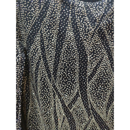 Vintage Onyx Nite Glitter Top Cardigan Set 90s Whimsigoth Metallic Black 2X