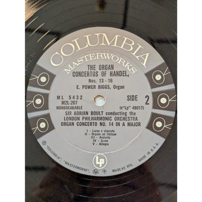 Handel Organ Concertos Nos. 13-16 E. Power Biggs Columbia 6-Eye Mono Box Set