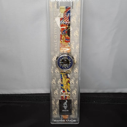 Vintage Swatch Automatic SAZ103 Stockholm 1912 Olympics NIB 1994