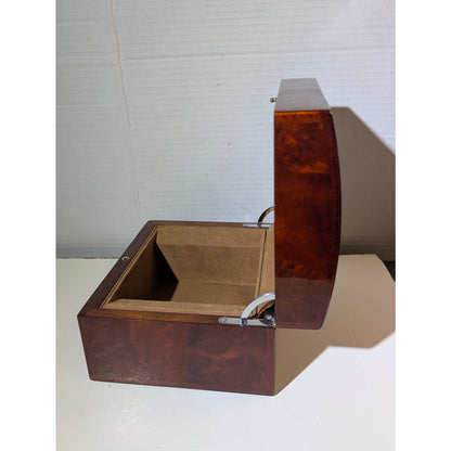 Breitling Luxury Burl Wood Watch Presentation Box High Gloss Timepiece Display