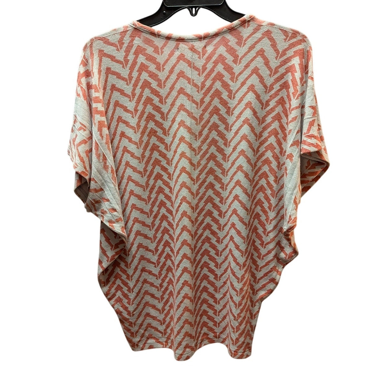 Gianni Bini XS Orange Chevron V-Neck Dolman Sleeve Tunic Top Extra Small Casual