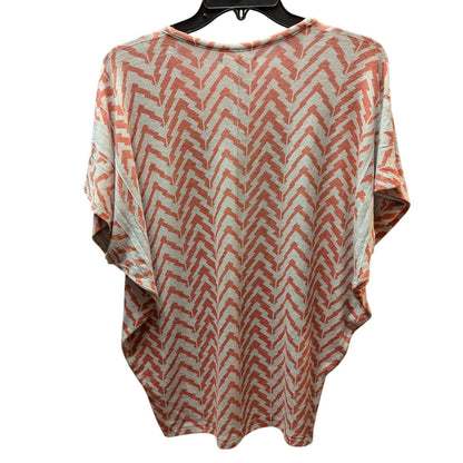 Gianni Bini XS Orange Chevron V-Neck Dolman Sleeve Tunic Top Extra Small Casual