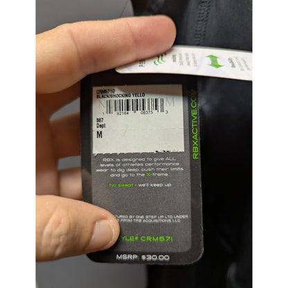 RBX pro compression Size Medium Activewear Boxer shorts black lime X-dry NEW