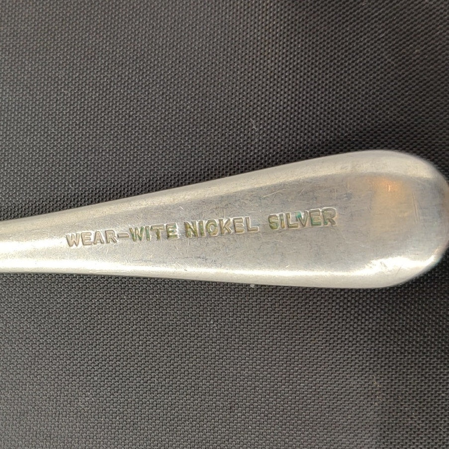Vintage Flatware Silverware Wear-Wite Nickel Silver 4.5" Salt Sugar Spoon