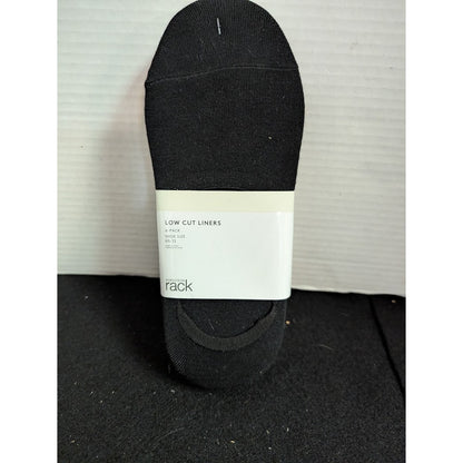 nordstrom low cut black white grey socks 6-Pack shoe size 6.5-12 Unisex