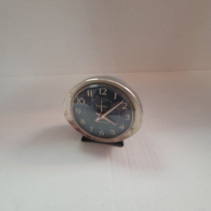 Alarm Clock Westclox Baby Ben Working Fashion Brite Wedgewood Blue Dial Oval VTG