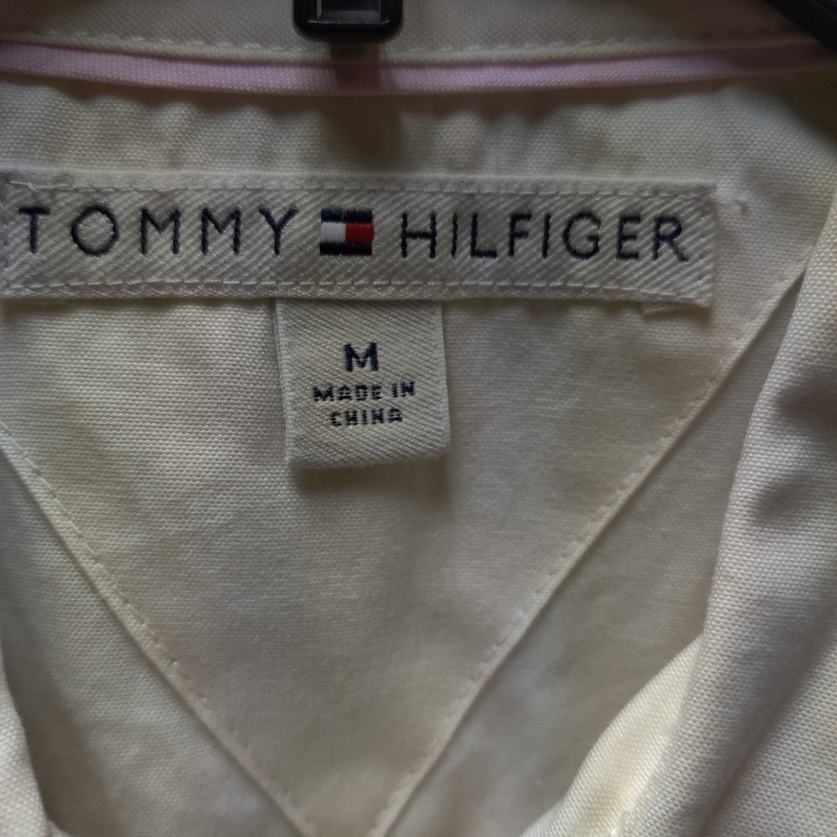 Tommy Hilfiger Peach Ruffle Front Sleeveless Shirt Medium Button Up Blouse