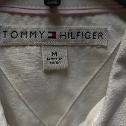 Tommy Hilfiger Peach Ruffle Front Sleeveless Shirt Medium Button Up Blouse