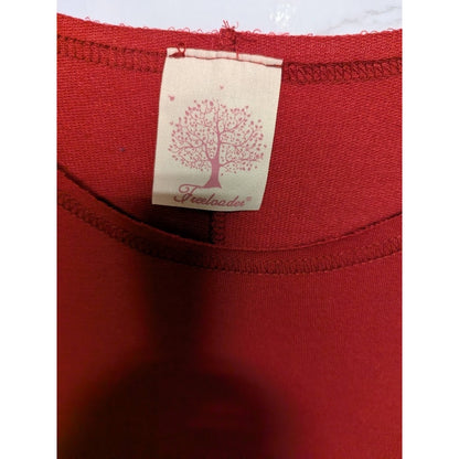 Freeloader Sweatshirt NEW crew neck Small Rasberrry Red terry blouse top shirt