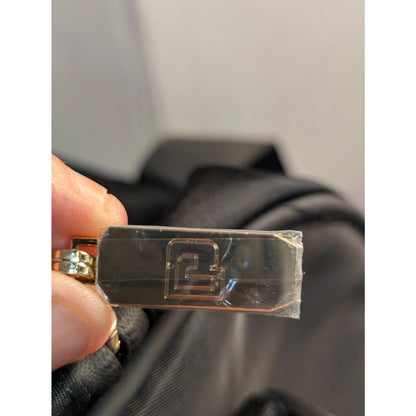 Vintage Paco Rabanne Black Duffle Bag Travel Carry On Weekender Nylon Bag