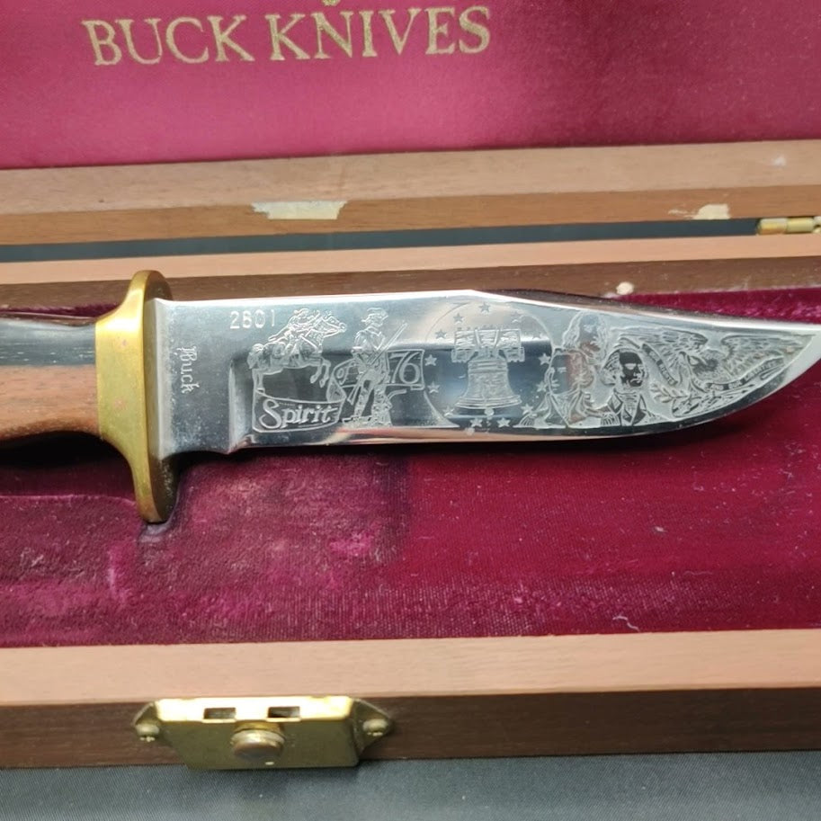 Buck #2801 Spirit of 76 Limited Edition Bicentennial Knife Set Display Case Coin