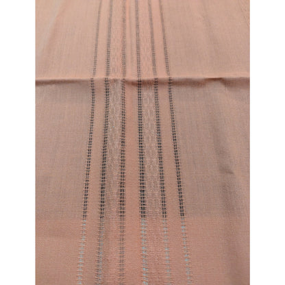 Vintage Mid Century Orange Cloth Napkins Set 4 Black Stripe Accent Retro Dining