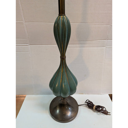 Vintage Mid Century Modern Rembrandt 926 Brass Table Lamp Teal Blue MCM Genie