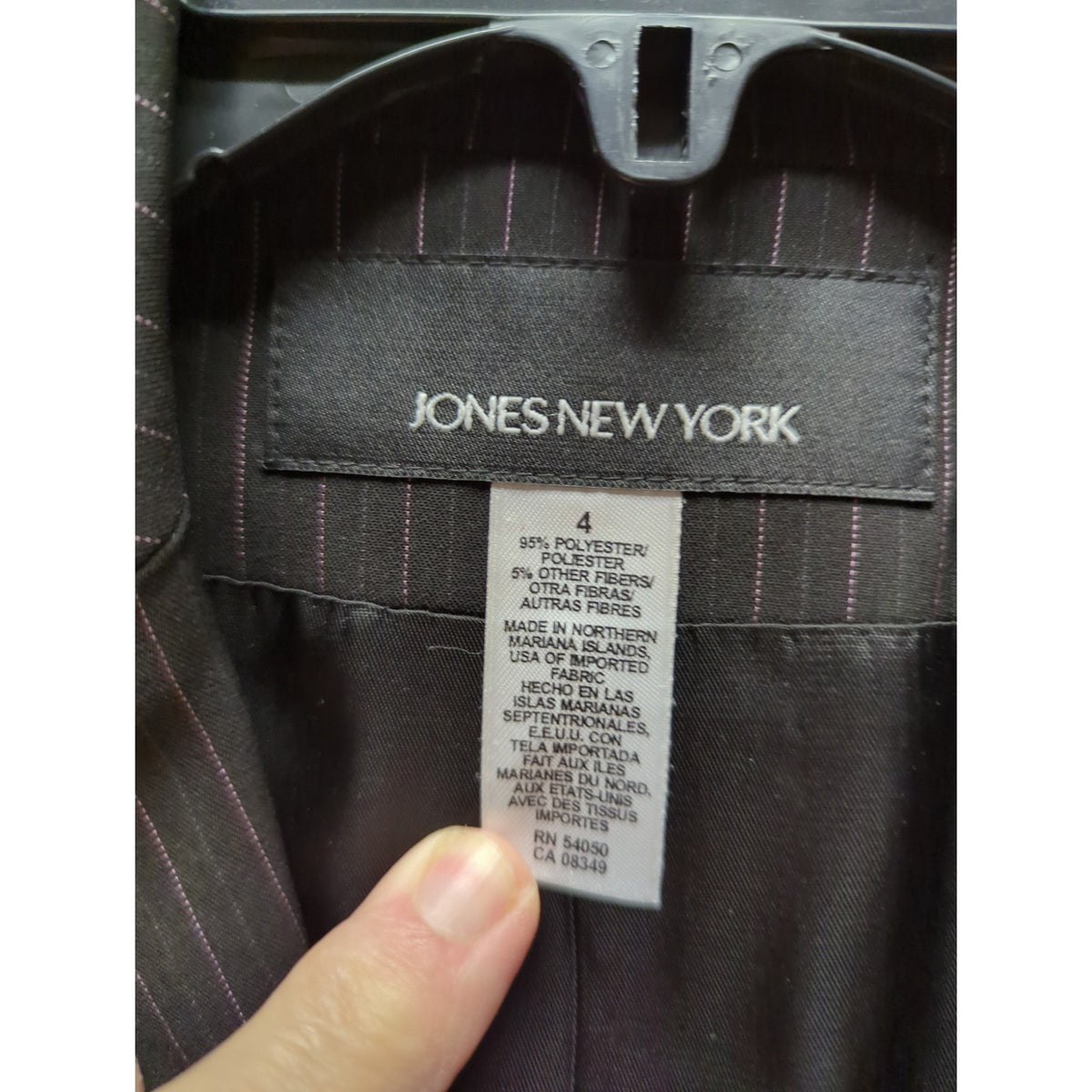 Jones New York Signature Size 4 Pinstripe Suit Jacket Blazer 90s Career Core NWT
