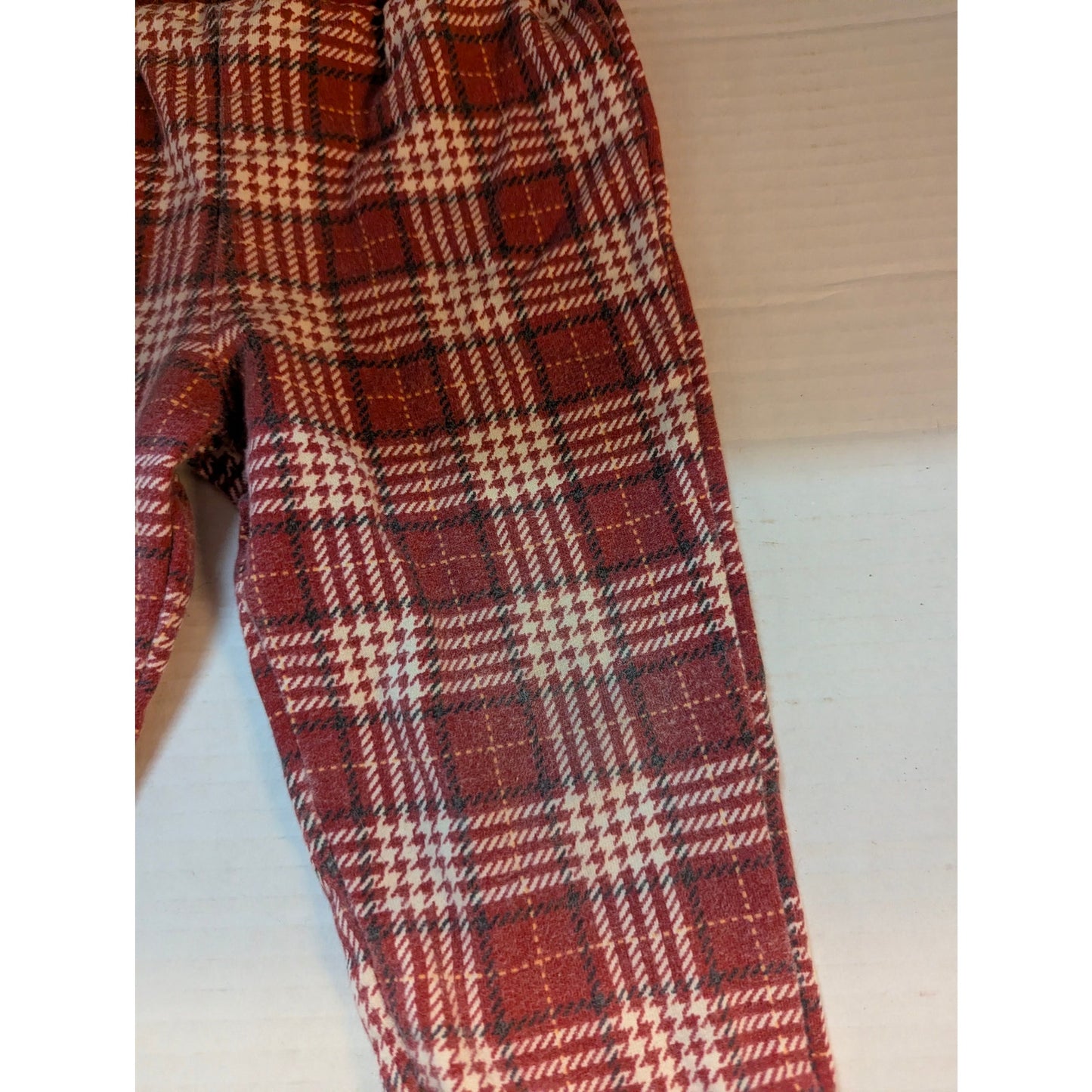 Carter's Baby Boys Red Plaid Flannel Pants Size 12 Months