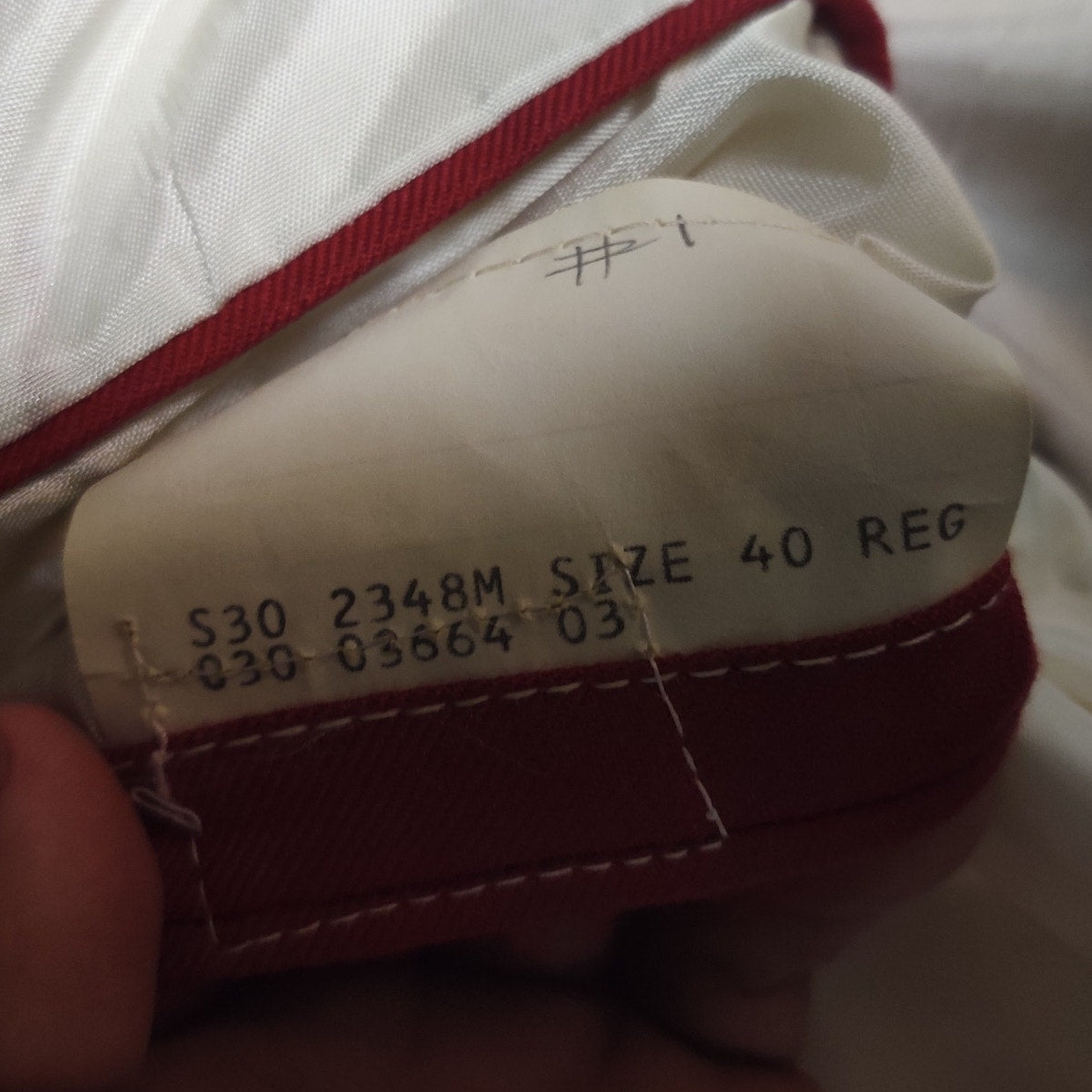 Vintage Fletcher Cantor Red White Stitch Accent Blazer Jacket 40 Reg Sport Coat