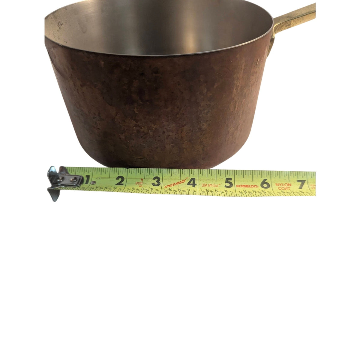 Vintage Paul Revere Limited Copper 2 Qt Saucepan Pot with Lid 6.5" Brass Handle