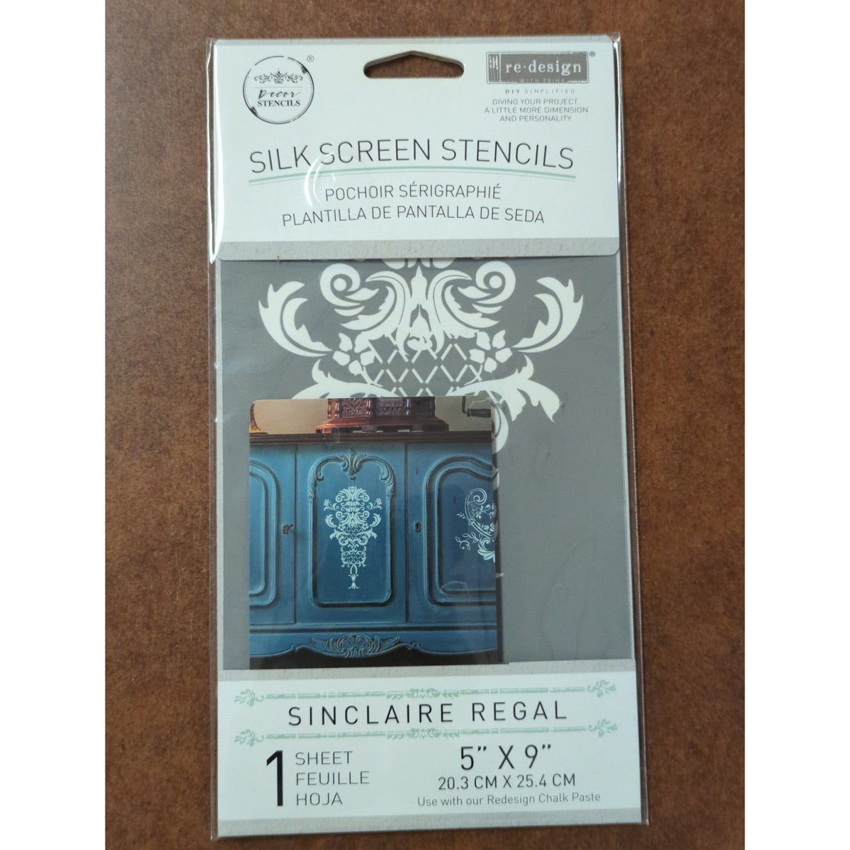 Redesign with Prima "Sinclaire Scroll" Silk Screen Stencil