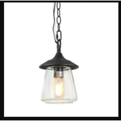 LNC Mirabellerie 1-Light Mini Black Outdoor Pendant Light new PORCH