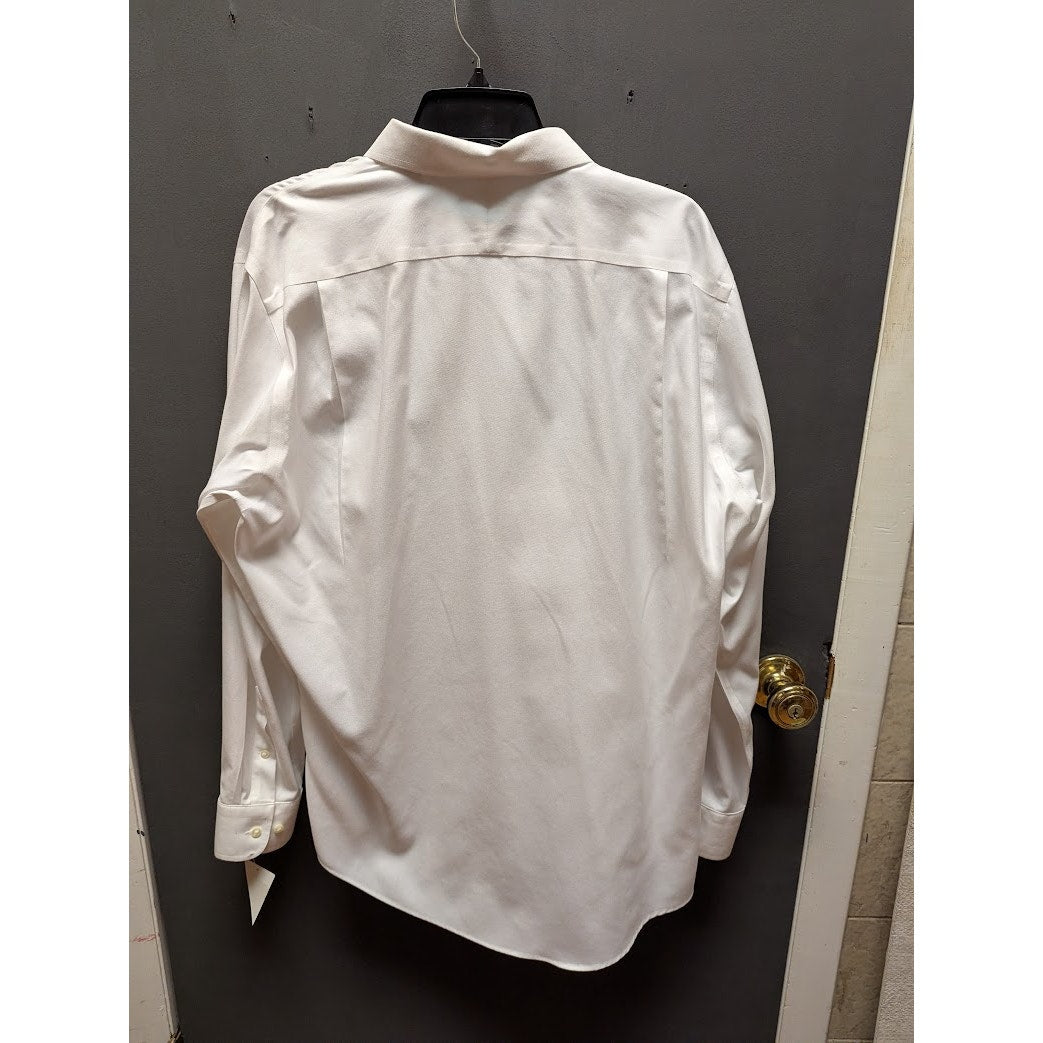 Nordstrom button up white Non Iron Trim Fit 16.5" 34-35 Long sleeve Dress Shirt