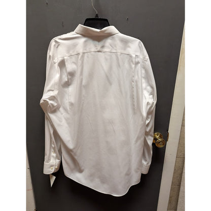 Nordstrom button up white Non Iron Trim Fit 16.5" 34-35 Long sleeve Dress Shirt