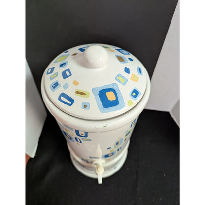 DesignPac Mid Century Modern Geometric Ceramic Beverage Dispenser