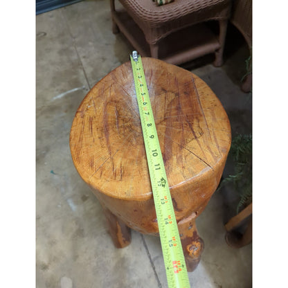 Secondhand Sandies: 25.6" tall Rustic Farmhouse Chopping block TRIPOD 3 leg butcher blacksmith