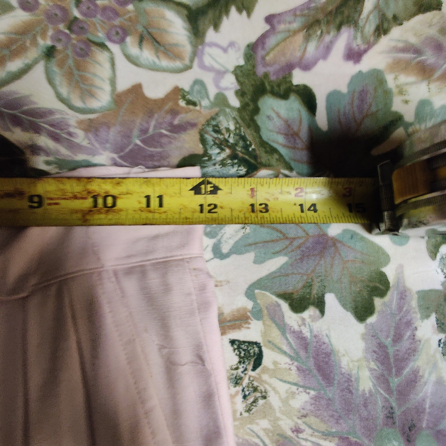 Herve Bernard Pink Linen Size 4 Lined Pants Pleated Front High Waist lined