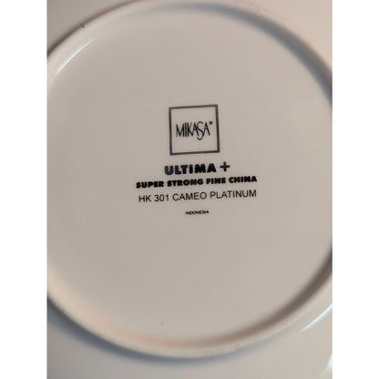 Mikasa Ultima Cameo Platinum Saucer Plate Fine China Platinum Trim HK 301