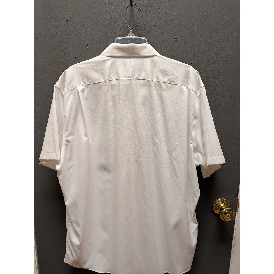 Nordstrom Trim Fit Short Sleeve Haven Shirt Top button front pocket 18 Cotton