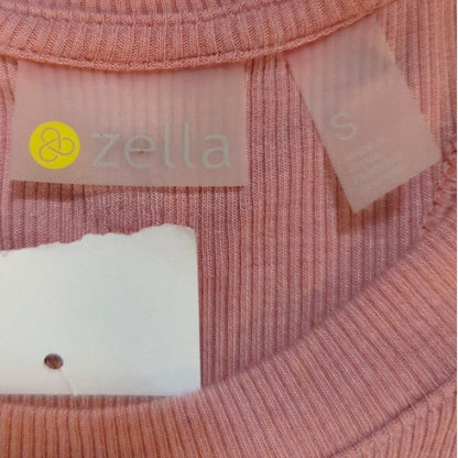 Zella Pink Ribbed Activewear Racerback Swing Tank Top Size Small